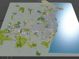 racine city wisconsin usa 20km 3D Model