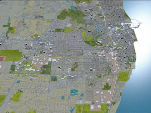 racine city wisconsin usa 20km 3D Model