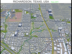 richardson city texas usa 25km 3D Model