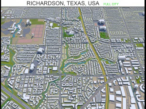 cidade de richardson texas eua 25 km Modelo 3D