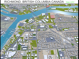richmond city british columbia canada 45km 3D Model