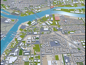 richmond city british columbia canada 45km Modèle 3D