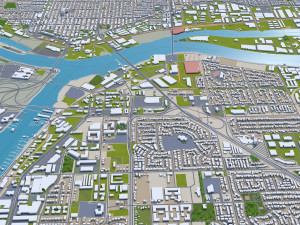 richmond city british columbia canada 45km Modèle 3D