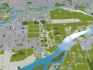 richmond city british columbia canada 45km Modèle 3D