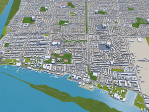 richmond city british columbia canada 45km Modèle 3D