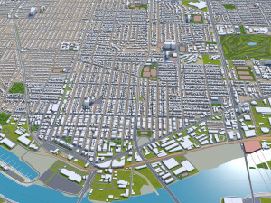 richmond city british columbia canada 45km Modèle 3D