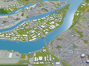 richmond city british columbia canada 45km Modèle 3D