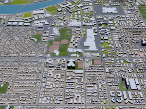 richmond city british columbia canada 45km Modèle 3D