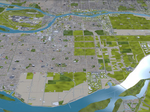richmond city british columbia canada 45km Modèle 3D