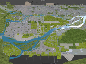 richmond city british columbia canada 45km Modèle 3D