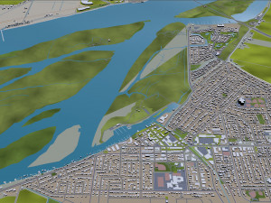 richmond city british columbia canada 45km Modèle 3D