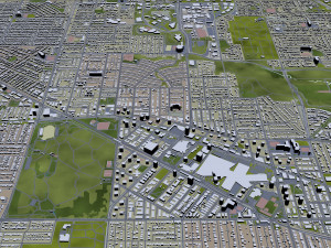 richmond city british columbia canada 45km Modèle 3D