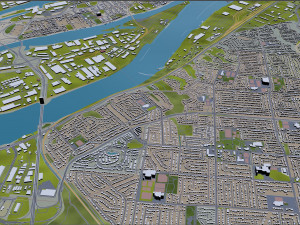 richmond city british columbia canada 45km Modèle 3D