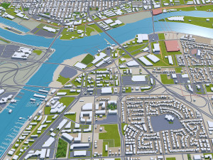 richmond city british columbia canada 45km Modèle 3D