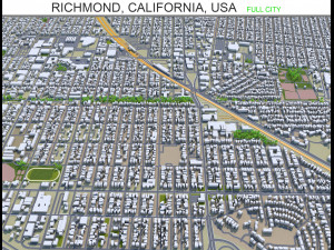 richmond city california usa 25km Modelo 3D