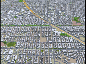 richmond city california usa 25km 3D Model