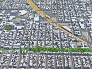 richmond city california usa 25km 3D Model