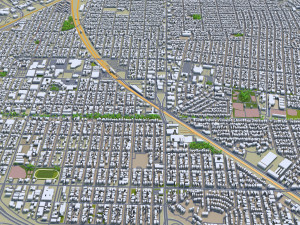 richmond city california usa 25km 3D Model