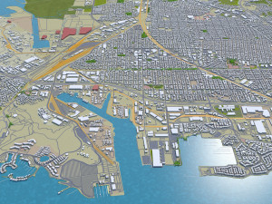richmond city california usa 25km 3D Model