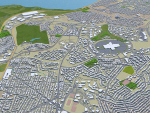 richmond city california usa 25km 3D Model
