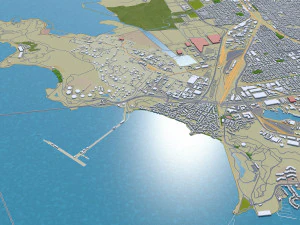 richmond city california abd 25km 3D Model
