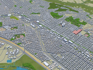 richmond city california usa 25km 3D Model