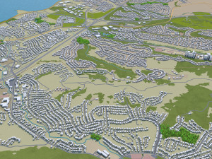 richmond city california usa 25km 3D Model