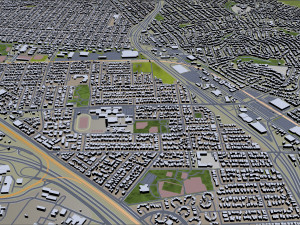 richmond city california usa 25km 3D Model