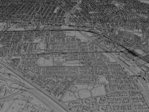 richmond city california usa 25km 3D Model