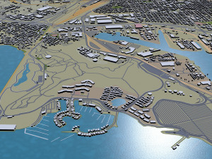 richmond city california usa 25km 3D Model