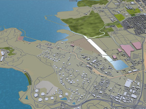 richmond city california usa 25km 3D Model