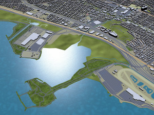 richmond city california usa 25km 3D Model