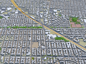 richmond city california usa 25km 3D Model