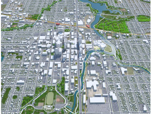 Rochester city minnesota usa 50km 3D Модель