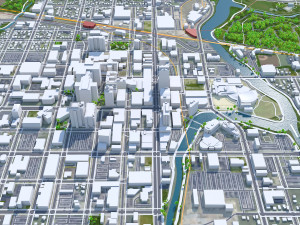 Rochester city minnesota usa 50km 3D Модель
