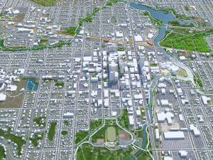 Rochester city minnesota usa 50km 3D Модель