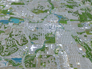 Rochester city minnesota usa 50km 3D Модель