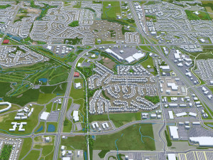 Rochester city minnesota usa 50km 3D Модель