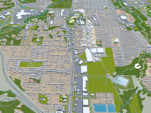 Rochester city minnesota usa 50km 3D Модель