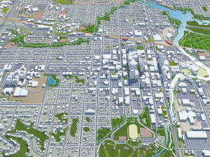Rochester city minnesota usa 50km 3D Модель
