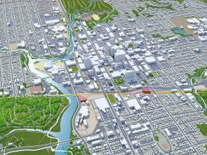 Rochester city minnesota usa 50km 3D Модель