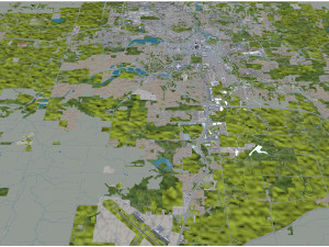 Rochester city minnesota usa 50km 3D Модель