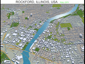 rockford city illinois usa 35km Modelo 3D