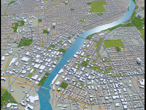 rockford city illinois usa 35km 3D-Modell