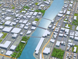 rockford city illinois usa 35km 3D-Modell