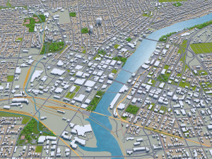 rockford city illinois usa 35km 3D-Modell