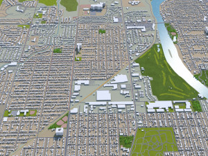 rockford city illinois usa 35km 3D-Modell