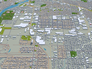 rockford city illinois usa 35km 3D-Modell