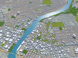 rockford city illinois usa 35km 3D-Modell