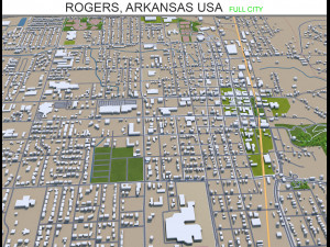 rogers city arkansas usa 30km 3D Model